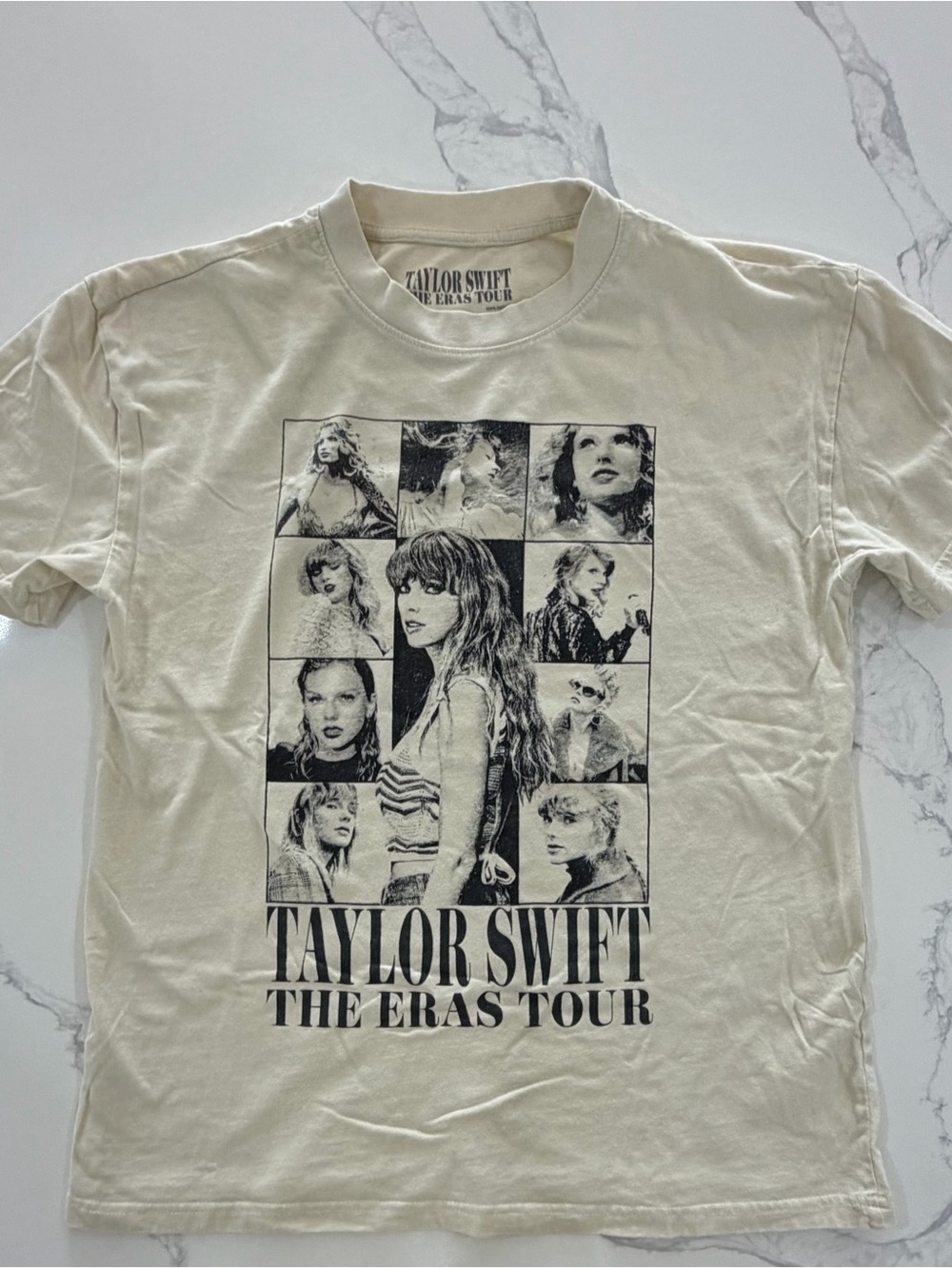 Official Taylor Swift The Eras Tour Concert T-Shirt Cream Size Small